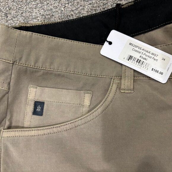 Turtleson Pants - Coastal 5 Pocket - Khaki - 34" x "34" - NWT (New With Tags! - Picture 3 of 3